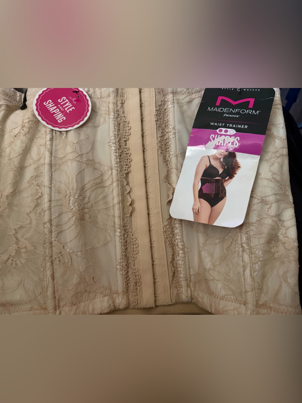 Maidenform Lace Waist Trainer in Beige 2XL-NWT